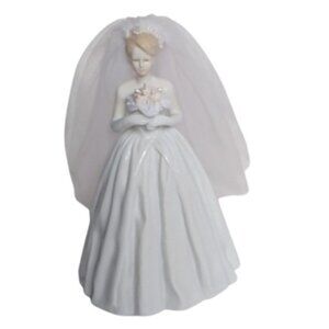 Russ Berrie "White Lace and Promises" Handpainted Porcelain Bride Figurine